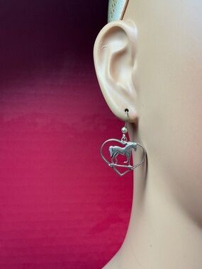 PSCL Peter Stone Sterling Silver Heart Shape W/ Horse 🐎 Figure inside. 1.25”